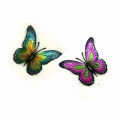 2 Couleurs Pastel Garden Metal Butterfly Wall Decoration-Large